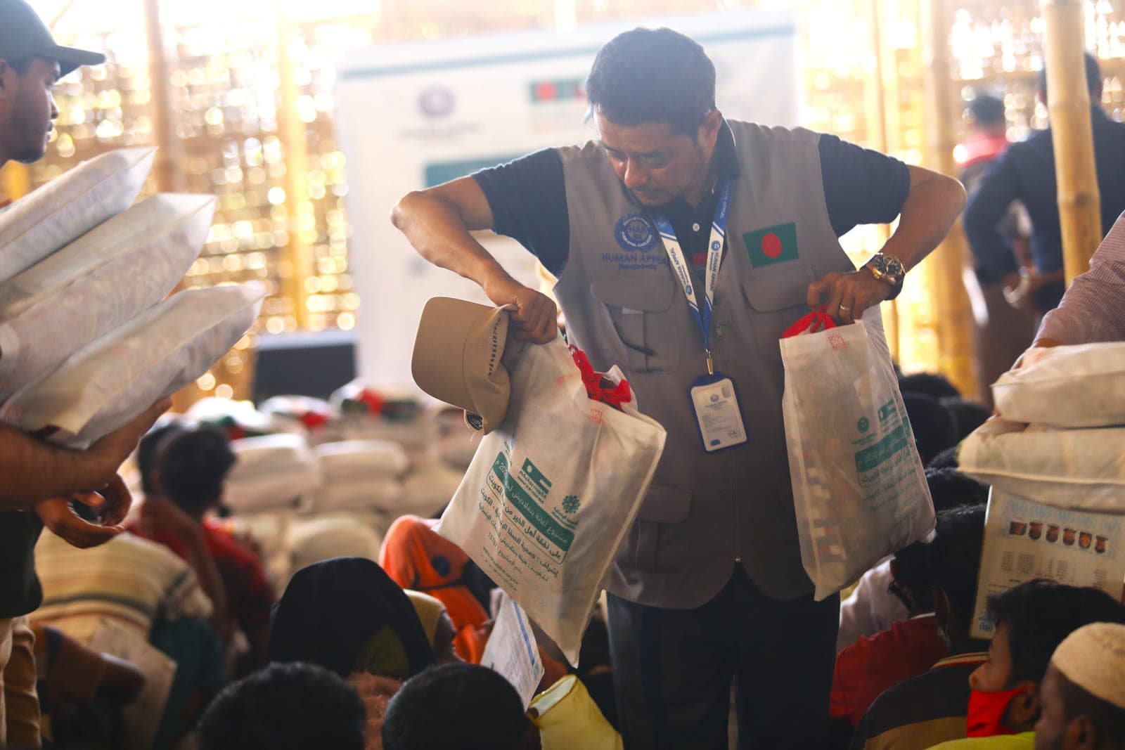 Dr. Noor Mohammed Badie with colleagues during a community engagement programme.